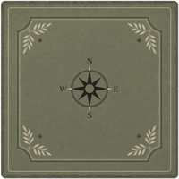 Tapis de jeu de mahjong américain vintage vert sauge avec motif boussole, feuilles aux quatre coins, antidérapant en caoutchouc, portable, réduction du bruit, tapis de jeu carré