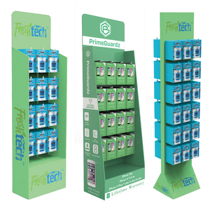 Di lusso moderno eco-friendly supporto da pavimento nero personalizzato POS in cartone espositore portatile rimovibile negozio del supermercato - Product Image 5