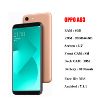 Vente en gros de téléphones mobiles OPPO A83 4+64 Go, double carte SIM, 4G LTE, pas cher, smartphone pas cher, téléphones mobiles d'occasion à vendre