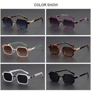 Gafas de Sol Personalizadas con Logotipo, Estilo Punk Vintage 2025, Montura Pequeña Cuadrada, Protección UV400, para Hombre y Mujer - Product Image 6