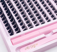 Nouveau Design DIY Lash Kit Segment Cils Individuel Cluster Soie Fluffy Fans Noeud Free Lashes Diy Eyelash Extension