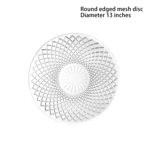 أطباق زجاجية الأكثر مبيعاً دائرية شفافة للحلويات قابلة لإعادة الاستخدام بنقوش بارزة من الكريستال لتقديم الفواكه والطعام - Product Image 5