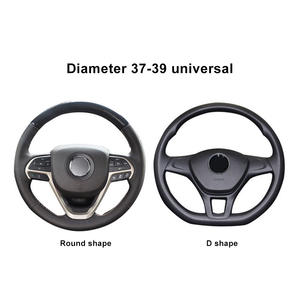 Accessoires d'intérieur de voiture DIY Housse de <span class=keywords><strong>volant</strong></span> en cuir microfibre pour Toyota Avalon Camry Corolla 2018-2022 <span class=keywords><strong>RAV4</strong></span> - Product Image 6