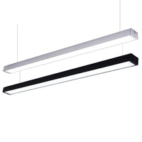 Barre lumineuse LED linéaire en aluminium haute luminosité pour bureau avec télécommande, 5000K lumière du jour, suspension décorative