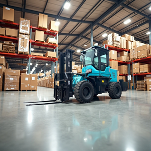 Carrello Elevatore Diesel 4x4 da 3 Tonnellate con Montante in Acciaio per Tutti i Terreni, Fuoristrada, per Uso in Ristoranti, Garanzia 1 Anno - Product Image 1