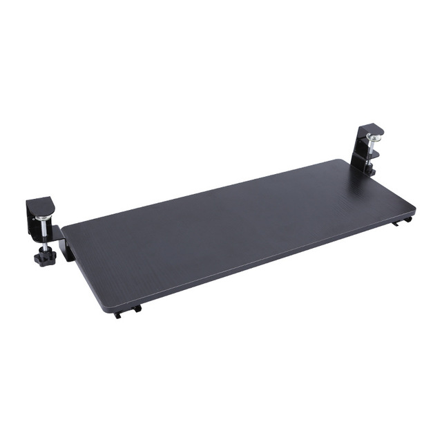 Pull Out Arm Clip on Ergonomic Computer Keyboard Tray Under Desk