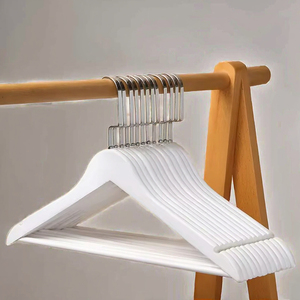 Premium Solid Wood <strong>Coat</strong> Hangers High Quality Garment Rack Swivel <strong>Hooks</strong> for Jackets Suits <strong>White</strong> Wooden Hangers - Product Image 3