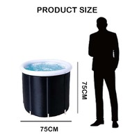 Baignoire de glace gonflable Portable Pliable adulte maison spa baignoire équiper anneau d'air baignoire de glace pliable