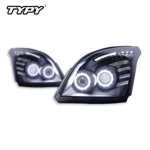ชุดไฟหน้า TYPY สำหรับ Toyota Land Cruiser Prado ปี 2003-2009: ชุดแปลงไฟ LED เลนส์ Angel Eye พร้อมไฟวิ่งกลางวัน - Product Image 2