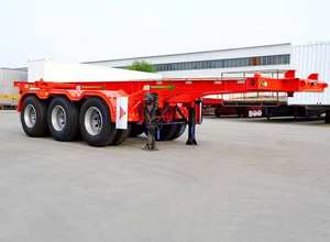 Semirremolque Portacontenedores de 2 Ejes y 20 Pies de Alta Calidad, con Capacidad de Carga de 20-100 Toneladas y Neumáticos 12R22.5 - Product Image 3