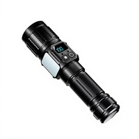 Lampe torche laser blanche magnétique transfrontalière multifonction avec affichage numérique LED, lumière de travail haute intensité, télescopique pour extérieur