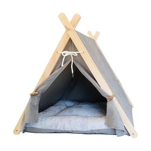 Tente pour animaux <span class=keywords><strong>de</strong></span> compagnie en bois personnalisable Offre Spéciale <span class=keywords><strong>tipi</strong></span> <span class=keywords><strong>toile</strong></span> lavable d'intérieur avec motif animal pliable accepté - Product Image 3