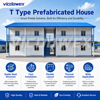 VICDOWEX Maison préfabriquée contemporaine de type T personnalisée pour chantier de construction ou bureau