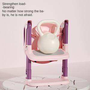 Siège de toilette pour enfants étape enfant urine et coussin de tabouret bébé infantile pliant Riser trois-en-un siège de toilette tabouret - Product Image 5
