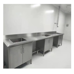 Laboratorio dentale mobili in acciaio 304/316 banco in acciaio inox bacino di laboratorio con armadio medicale lavello di acqua/tavolo di lavoro