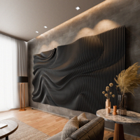 Panneau mural en bois 3D paramétrique personnalisable, panneau mural pour téléviseur, panneau mural pour téléviseur en relief, installation facile, panneau décoratif texturé