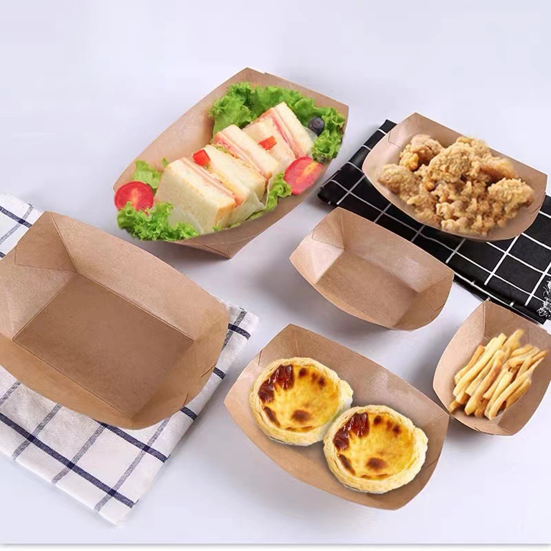 Caja de almuerzo de barco de papel