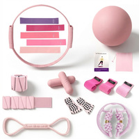 NOUVELLE ARRIVÉE MOWIN Ensemble de Pilates en gros avec bandes de poignet triangulaires à velcro, tapis de yoga et kit d'accessoires de Pilates (MOQ 1PC)