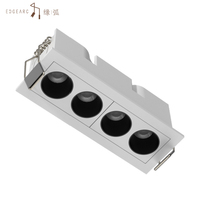 Meilleure vente corps de lampe en métal encastré Anti-éblouissement réglable Downlight chaîne magasins Led Grille luminaire