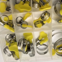 Kit d'assortiment de colliers de serrage américains en acier inoxydable 304, colliers à vis sans fin pour conduites de carburant, plomberie et réparation automobile