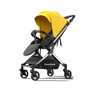 Purorigin perlengkapan bayi profesional Beby, kereta bayi ringan lanskap tinggi fungsi rotasi 360 derajat kereta bayi boneka