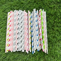 Pailles en papier jetables emballées individuellement pour la vaisselle et les articles de table