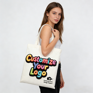 Eco-Friendly Recycled Cotton <b>Foldable</b> Tote <b>Bag</b> Shoulder Closure Custom Logo Customized Color for Beach Grocery <b>Shopping</b> Outdoor - Product Image 5