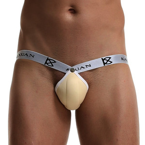 Tanga sexy para hombre con espuma protectora para el pene, soporte mejorado, cintura baja, ideal para fiestas y espectáculos. - Product Image 4