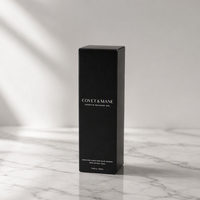 Boîte en carton noir longue personnalisée avec impression recto-verso et insert en carton ondulé pour l'emballage de produits capillaires