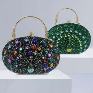 Bolsos de Mano con Brillantina y Girasoles, Bolso de Cristal, Bolso de Mano Floral para Novia, Fiesta de Graduación, Bolso de Cadena con Diamantes de Imitación para Mujer - Product Image 1