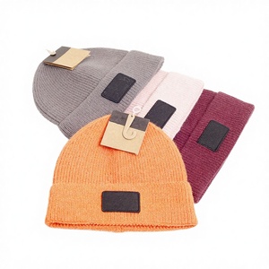 Custom Jacquard Character Beanie <b>Hat</b> <b>Winter</b> Warm Knit Cap Unisex Double Cuffed Fuzzy Acrylic Logo Personalized Travel Common - Product Image 3