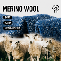 Chaussettes thermiques d'extérieur en laine mérinos et chanvre pour jeunes, avec amorti en tissu éponge, antidérapantes, résistantes aux odeurs naturelles, épaisses et chaudes pour la randonnée et le ski