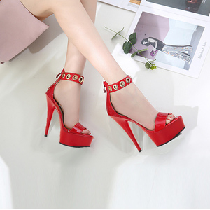 15cm フェティッシュシューズ ポールダンサーシューズ クラブダンサー ストリッパー ナイトクラブ ゴシック フルギフトコスチューム プラットフォーム フェティッシュ クロスドレッシングシューズ - Product Image 5