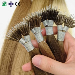 Fasimei Bán Chạy nhất chất lượng hàng đầu <span class=keywords><strong>London</strong></span> siêu đôi rút ra sản phẩm tóc con người Nano Vòng Keratin phần mở rộng tóc Châu Âu tóc - Product Image 1