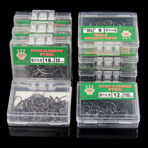 Hameçons Marusei n° 18 hameçons en acier à haute teneur en carbone, 100 pièces, pour la pêche en eau salée - Product Image 4