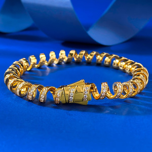 Nouveau bracelet pour femme en argent S925, style fil téléphonique, luxe léger, mode raffinée, bijoux de mariage de haute qualité - Product Image 1