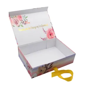 Custom printing paper high quality wedding souvenir favors bridesmaid proposal gift box set for bridesmaid