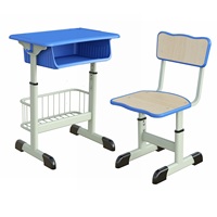 Meubles d'école modernes, bureau et chaise ergonomiques réglables en hauteur, ignifuges en HDF, pour enfants et étudiants