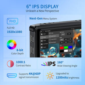 <span class=keywords><strong>FEELWORLD</strong></span> <span class=keywords><strong>FW568</strong></span> Pro กล้อง DSLR 1200nit ขนาด6นิ้วจอภาพ DSLR การออกแบบสมาร์ทคอมแพค4K HDMI 60Hz - Product Image 3