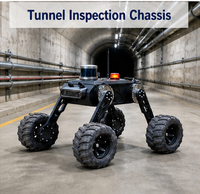 Châssis de robot d'inspection industrielle, plateforme UGV modulaire, personnalisation OEM disponible pour les relevés sur le terrain et les patrouilles de sécurité