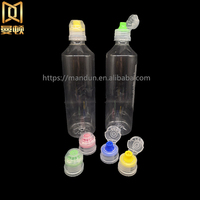 Couvercles de bouteilles de sport en plastique 28mm 28/410 Capuchons rabattables avec valve en silicone Fabricants de bouteilles de sauce Boisson blanche SM17
