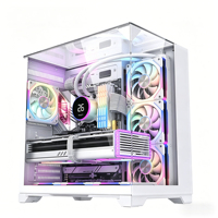 Zeromaster Computer PC Case Gaming Mid Tower ATX RGB Fan Tempered Glass High Cooling