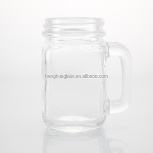 Chất Lượng Cao Nước Trái Cây Lưu Trữ Rõ Ràng Vuông Mini 30Ml 1Oz <span class=keywords><strong>Mason</strong></span> Lọ Thủy Tinh Cho Uống Bia Mug Với Xử Lý Và Vít Nắp - Product Image 3