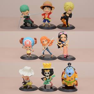 Figurines de collection Chibi Pirate Anime Luffy, <span class=keywords><strong>Zoro</strong></span>, Nami, Sanji, Ace, boîte aveugle, modèle de <span class=keywords><strong>figurine</strong></span>, décoration de gâteau, poupée - Product Image 1