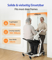 Lève-personne manuel Mateside pour transfert de patients, hauteur réglable, portable, pour personnes âgées, handicapées, lit à chaise, toilettes