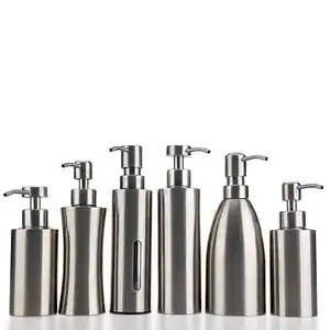 Stainless Steel Shower Soap Dispenser Pump Wall Mounted Shampoo