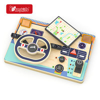 Jouet de simulation et de jeu de rôle en bois personnalisable pour cockpit d'avion, pour enfants de 5 à 7 ans, peinture écologique, jouets Montessori W12D747