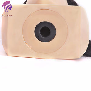 Tête de Mannequin <span class=keywords><strong>cheveux</strong></span> naturels longs, 21 pouces, avec épaules, outil d'entraînement professionnel, chevelure naturelle, 100% - Product Image 5