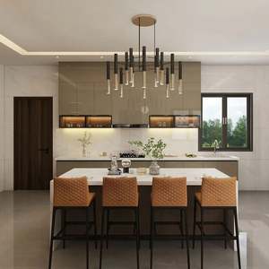 Muebles de Cocina Modernos de Lujo, Gabinetes de Cocina Modulares de Madera Personalizados, Juego de Muebles de Cocina - Product Image 1