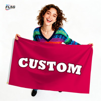 Bandera de poliéster ecológica duradera de 3x5 pies, cartel publicitario promocional decorativo DIY, logotipo de doble cara, diseño personalizable